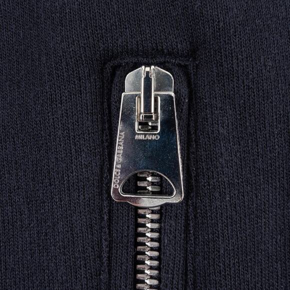 Dolce & Gabbana Cotton Silk Hoodie Men's 48 (Medium) Dark Blue - Picture 6 of 8